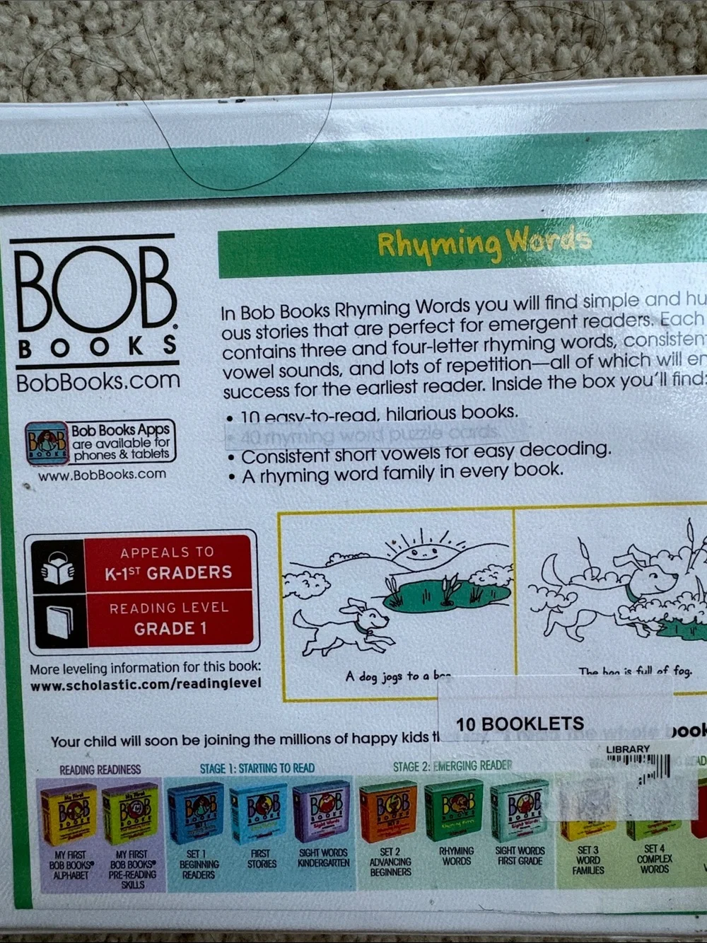 Scholastic BOB Books Rhyming Words - Green with Yellow & Purple Accents
